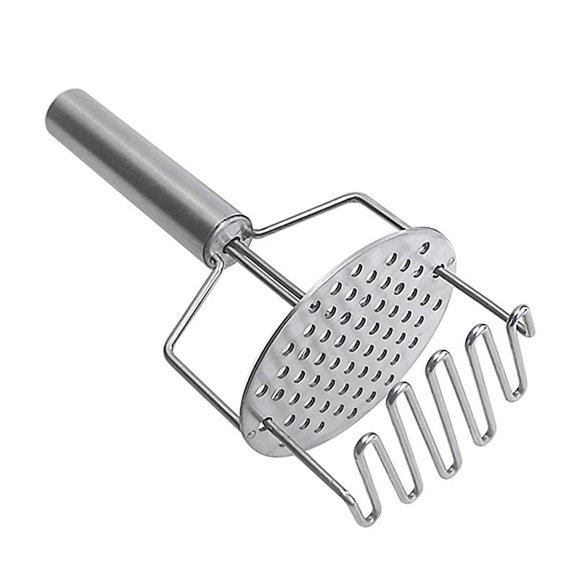 Double-layer Potato Masher Press Mashed Potatoes Wavy Pressure Ricer Fruit Vegetable Press Crusher Kitchen Accessories Tools (01)