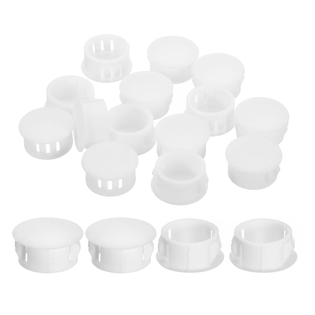Uxcell 28 Pcs 18mm (23/32 Pouces) Panneau Rond à Encliqueter, Blanc