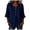 Navy, variant on vigerkar 3/4 Length Sleeve Womens Tops Cotton Linen V Neck T Shirts Summer Beach Casual Boho Three Quarter Sleeve Tops (Sky Blue, M)