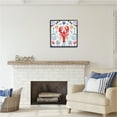 thumbnail image 2 of Stupell Industries Lobster on Nautical Pattern Animals & Insects Painting Black Framed Art Print Wall Art, 24 x 24, 2 of 8