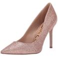 thumbnail image 2 of Sam Edelman Hazel Stiletto Dress Pointy Toe Pump ROSE GOLD Glitter Pumps (8.5), 2 of 4
