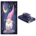 thumbnail image 7 of Coolnut 3 Piece Bath Towels Set, Super Soft Absorbent Gnome Pink Towels for Bathroom Gym Spa Hotel Decor Wash cloth, 7 of 7