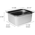 thumbnail image 6 of TrueCraftware- Half Size 6" Deep Stainless Steel Anti-Jamming Steam Pan 24 Gauge- Steam Food Pan Anti-Jam Steam Table Hotel Pan for Restaurant Family Events Personal Catering Use, 6 of 6