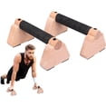 thumbnail image 1 of Portable Calisthenics Equipment Parallettes Bars Wooden Push Up Bars with Non-Slip Base, 7.8 Inch Handstand Training Blocks & Push Up Handles, for Home Workout Strength Training, 1 of 6