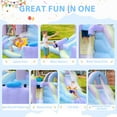 thumbnail image 3 of Ktaxon 7-in-1 Inflatable Water Slide Bounce House with Blower, 217" x 138" x 83", Mini Surf Zone Water Park w/ Bounce Area & Shower Spray Cooling Area, Kids Backyard, 3 of 12