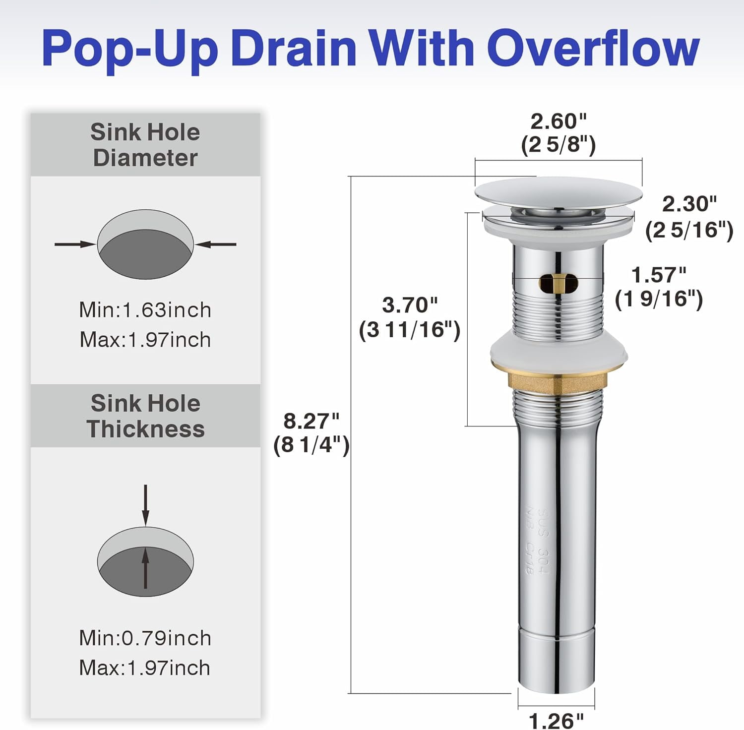 Bathroom Sink Faucet with Pull Down Sprayer, Chrome Single Handle Pull Out Faucet with Pop-Up Drain, 1 or 3 Hole Laundry Bar Basin Faucet with Deck Plate