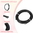 thumbnail image 3 of Uxcell Round Braided Leather Cord, Braided Leather Cord String Rope Folded Leather Strip Braiding Black, 3 of 7