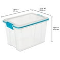 thumbnail image 3 of Sterilite Large 20 Qt Storage Container Tote with Latching Lids, (12 Pack), 3 of 12