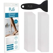 FUS Bathtub Non-Slip Clear Shower Treads 12 Pcs Traction Strips