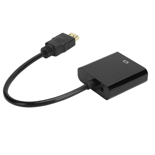 Câble Convertisseur, Interface Multimédia HD vers VGA Convertisseur VGA Multifonction Portable pour Portable pour Ordinateur pour Moniteur Projecteur Noir,Blanc