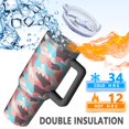thumbnail image 5 of Camouflage 40oz Tumbler– Stainless Steel Insulated Tumbler with Handle and Straw, Large Capacity Travel Cup for Hot & Cold Drinks, 5 of 6