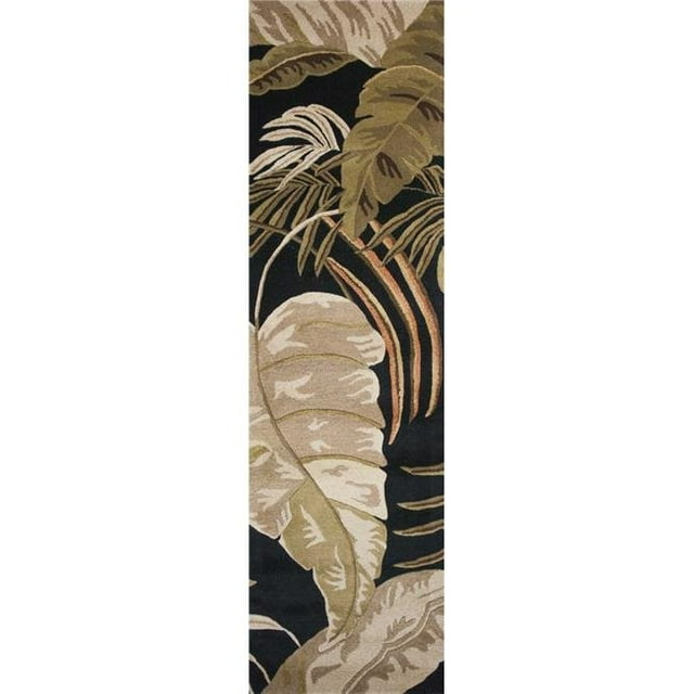 HomeRoots 352478 2 ft. 3 in. x 8 ft. Runner Wool Midnight Area Rug
