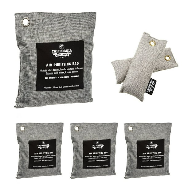 California Home Goods Charcoal Deodorizer and Freshener Bags (6PK) 500g