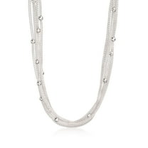 Ross-Simons Italian Sterling Silver Multi-Strand Mesh Necklace, Women's, Adult
