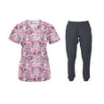 thumbnail image 4 of Green Town Scrubs for Women Scrub Set - Jogger Pant and V-Neck Top, 6 Pockets, Easy Care Uniforms, Solids and Prints Uniforms, 4 of 7