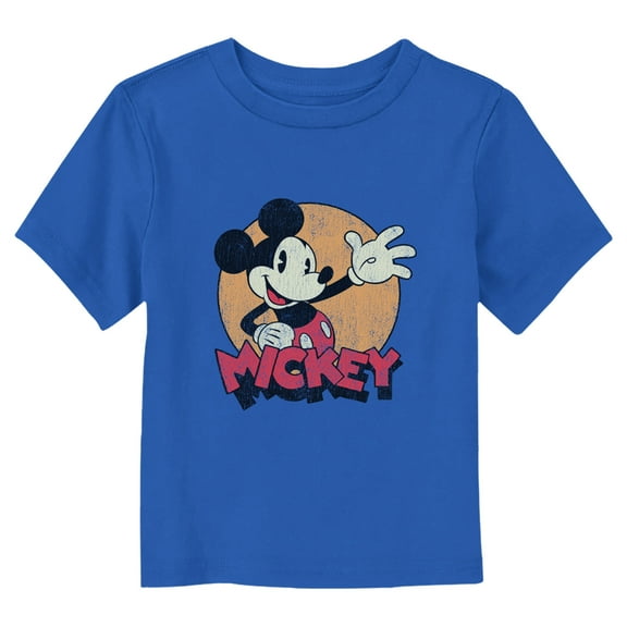 Toddler's Mickey & Friends Retro Mickey Mouse Graphic Tee Royal Blue 5T