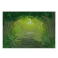 thumbnail image 3 of Forest Cutting Board, Pathway with Trees and Ferns, Decorative Tempered Glass Cutting and Serving Board, Small Size, Fern Green Yellow, by Ambesonne, 3 of 5