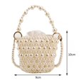 thumbnail image 4 of Bolso de hombro con perlas, bolso de mano con abalorios para boda, fiesta, regalo de vacaciones (estilo B), 4 of 8