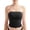 Black, variant on Women Vest Off Shoulder Strapless Bandeau Tube Top Pure Color Elastic Fabric Slim Waist Shaping Tops Daily Wear