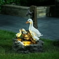 thumbnail image 4 of Luxen Home Resin Duck Family Outdoor Patio Fountain, 4 of 8