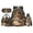 Capybara Brown, variant on Cute Bee Boys School Bag Set 4 piece with Lunch Box Pencil Case Water Bottle Sleeve for Students Elementary School Back to School Essentials Gifts Daily Use