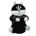 thumbnail image 2 of Cute Plush Car Tissue Box Trash Bin Dog Shape Universal Cartoon Tissue Cover Black, 2 of 7