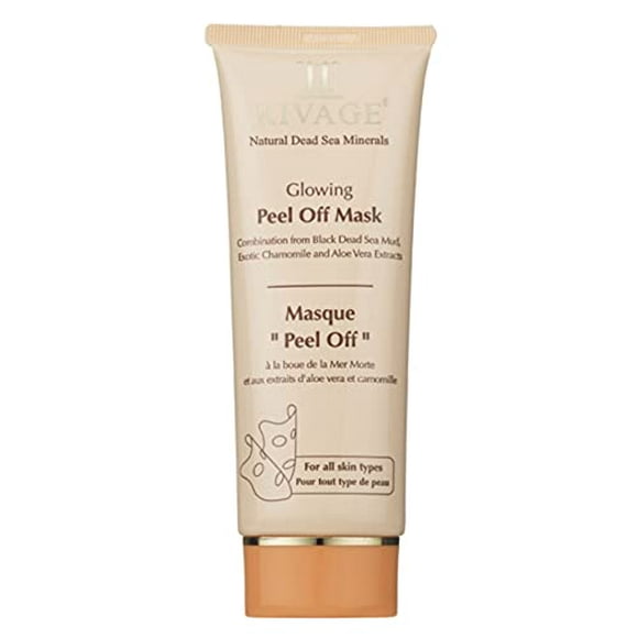 RIVAGE NATURAL DEAD SEA MINERALS Glowing PEEL OFF MASK 120 ml ENHANCED with DEAD SEA MINERALS and a COMBINATION FROM DEAD SEA MUD, EXOTIC CHAMOMILE and ALOE VERA EXTRACTS for ALL SKIN TYPES