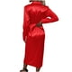 thumbnail image 4 of Vestido de mujer Fridja Color sólido sexy con cuello en V profundo nudo de corbata, 4 of 6