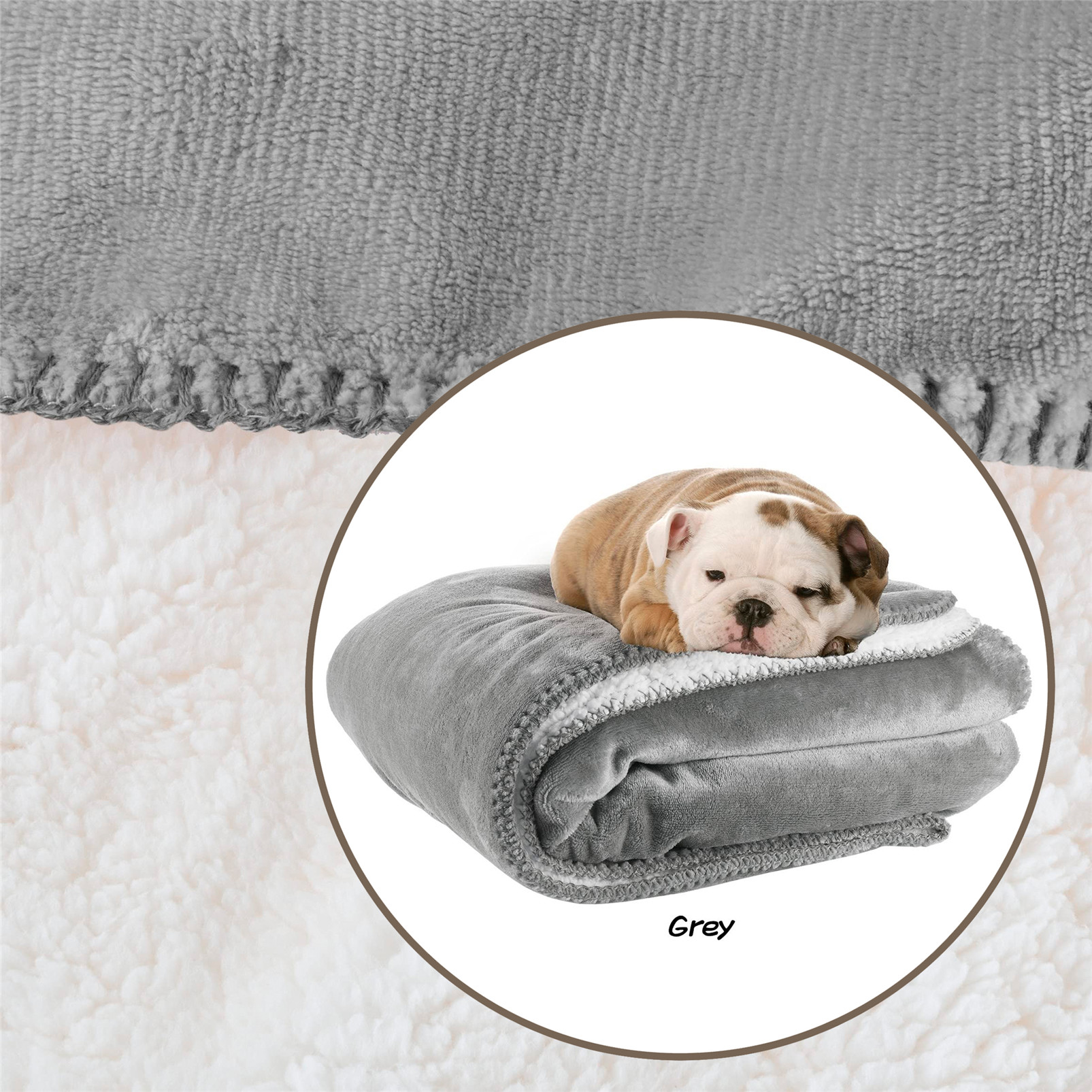 100% Dog Bed Cover Waterproof Pet Blanket Sofa Couch Furniture Protector Car Bed from Spills Stains for Dog and Cat Blankets (Size-L: 150cm-L x 127cm-W)
