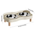 thumbnail image 4 of FEOLGEHLY Slow Feed Raised Stainless Steel Dog Cat Bowl Set, Non Skid Anti Spill Neck Protect Eco-friendly Base Double Food Water Bowl for Small Dogs and Indoor Cats Daily Feeding Use, 4 of 6