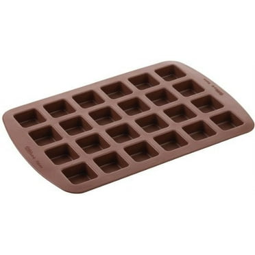 Wilton Bite-Size Brownie Squares Silicone Mold, 24-Cavity