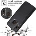 thumbnail image 4 of Design for Samsung Galaxy A20/A30/M10S Case with Tempered Glass Screen Protector Credit Card Holder Slot, PU Leather Wallet Phone Cases Stand Kickstand Protective Cover for Glaxay A 20 Men Black, 4 of 6