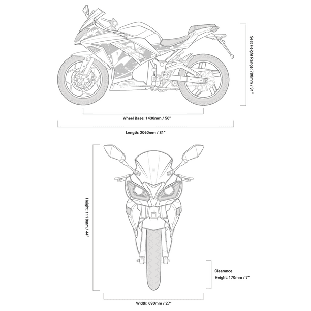 hamumomo Emmo Zone MAX eBike - E Bike Motorcycle - 84V Dual Lithium