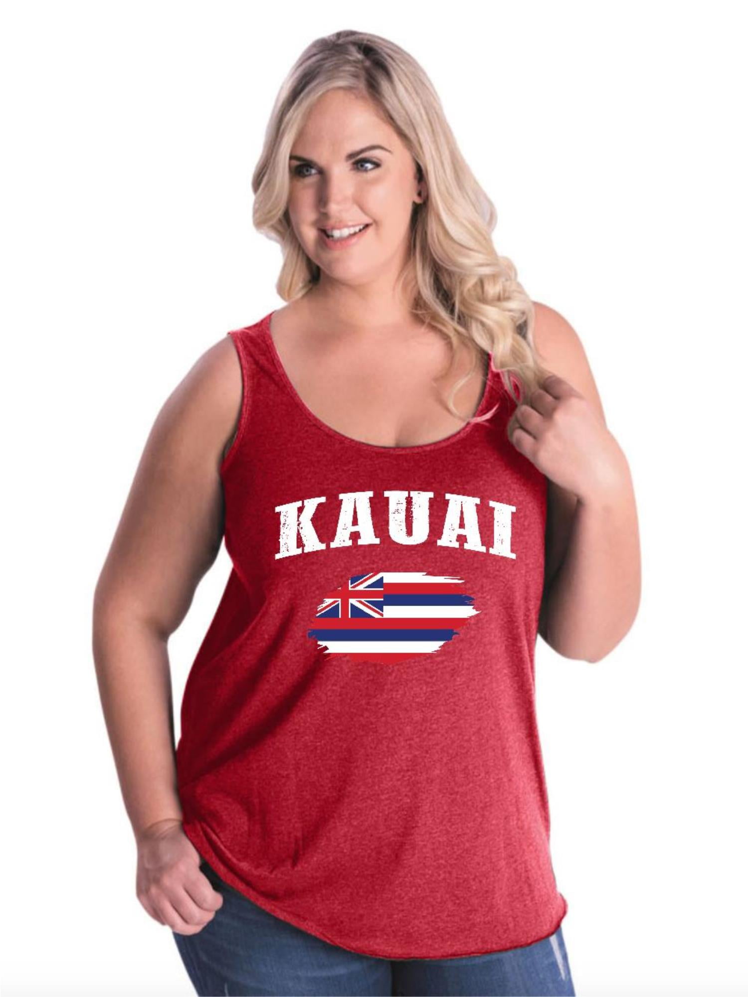 plus size hawaiian tank tops