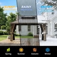 thumbnail image 6 of 14Ft x 12Ft Dual-Layer Roof Gazebo with Mosquito Netting, Rust-Resistant, Integrated Drainage, Ideal for Patio & Deck, 6 of 6