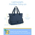 thumbnail image 6 of BAGSMART Travel Tote Bag for Women Weekender Overnight Bag, 39L Large Travel Duffle Bag Carry On Gym Bag with Luggage Sleeve and Shoe Compartment, Ladies Shoulder Handbags Top Handle Purse, Navy Blue, 6 of 7
