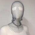 thumbnail image 1 of Zhuge Bandeau Foulard en Maille à Strass Bandeau en Cristal Bandeau Enveloppant (Noir), 1 of 5
