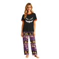 thumbnail image 2 of Short Sleeve Family Matching Pajamas Halloween Scary Face Top Vintage Halloween Symbol Pattern Long Pants, 2 of 7