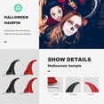 thumbnail image 2 of 1 juego 2 pares de horquillas de cuerno de buey rojas decorativas de Halloween horquillas COS (negro rojo), 2 of 6