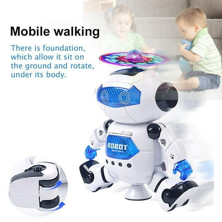 Yosoo 360° Rotatable Lighting Dancing Humanoid Robot Toy Kid Children Playful Gift, Dancing Robot Toy,Robot