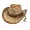 Khaki2, variant on Western Cowboy Hat For Men And Women Outdoor Classic Style Wide Brim Beaded Band Sun Red