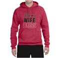 thumbnail image 2 of Wild Bobby, Mom Wife Boss Mother's Day Unisex Hoodie Sweatshirt, Vintage Heather Red, 3X-Large, 2 of 6