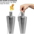 thumbnail image 4 of Sorbus 2-Pack Stainless Steel Torches - 5 ft. Long Garden Patio Décor  (Silver - Cone), 4 of 10