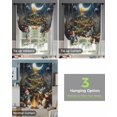 thumbnail image 4 of Christmas Tie Up Curtains for Window, Winter Snowflake Animals Xmas Tree Moon Thermal Insulted Balloon Shade Adjustable Rod Pocket Curtains Valance Panels for Kitchen Bathroom Café 52 x 63, 4 of 7