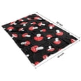 thumbnail image 4 of Red Mushroom Dot Black Pattern Blanket,Comfortable Soft Lamb Wool Throw Blanket,All Season,Warm Lightweight Blankets for Sofa Bed Couch Living Room Chair,40"x50", 4 of 4