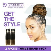 (حزمتان) Darling Thrive Braid Hair 3X Pack ، 52 بوصة ، # 1/27 ، للبالغين ، أنثى