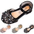 thumbnail image 2 of LAICAIW Fashion Spring And Summer Girls Dance Shoes Princess Dress Performance Shoes Flat Bottom Light Pearl Sequin Round Toe Breathable And Comfortable Toddler Girl Sandal (Pink-A, 10.5 Toddler), 2 of 7