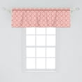 thumbnail image 2 of Ambesonne Coral Window Valance, Vintage Art Deco Pattern, 54" X 18", Coral Pale Coral White, 2 of 3