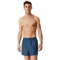 thumbnail image 2 of SCHIESSER Calzoncillos bóxer tejidos para hombre, pack de 4 - tela tejida, pantalón, algodón Azul oscuro/gasolina XL (X-Large), 2 of 4