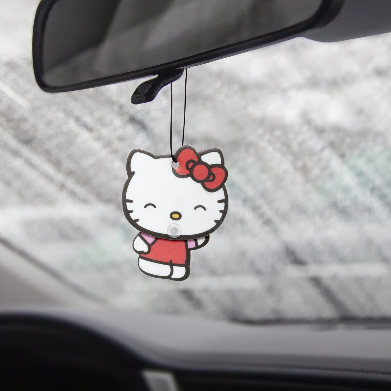 Hello Kitty Automotive Air Fresheners: PlastiColor Wiggle Hanging Car Air Freshener - Odor Eliminator for Car, Cute Hanging Air Freshener for a Fresh Driving Experience, 6 Packs